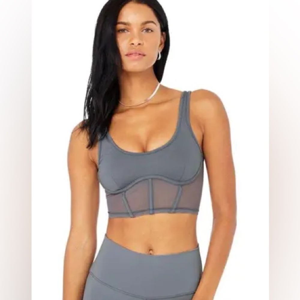 ALO Yoga Charcoal Sports Bra & Legging Set
